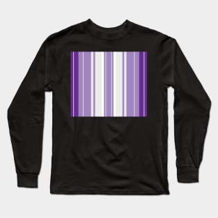 Strips - purple and white. Long Sleeve T-Shirt